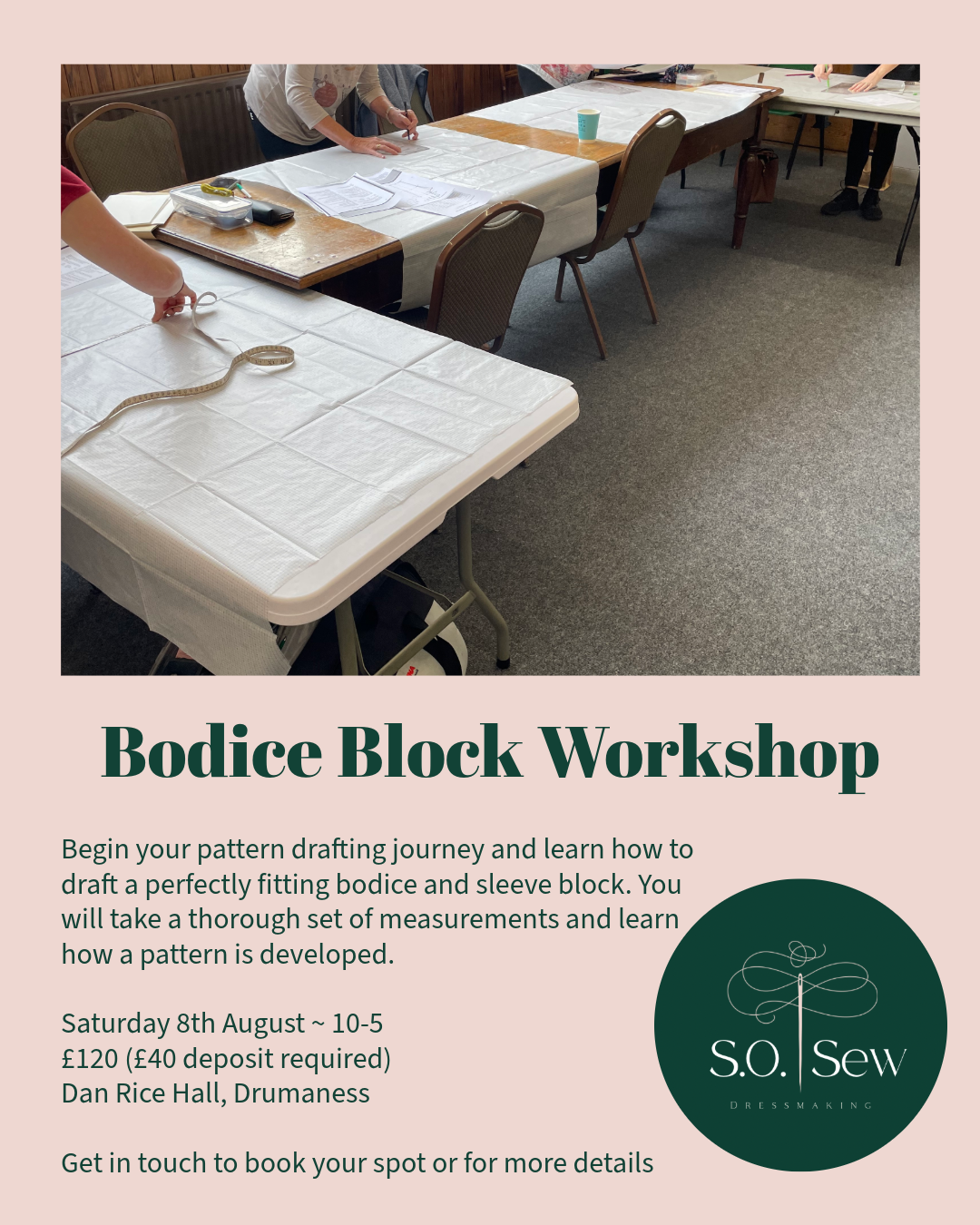 Draft Your Own Bodice Block - 8th August 2026