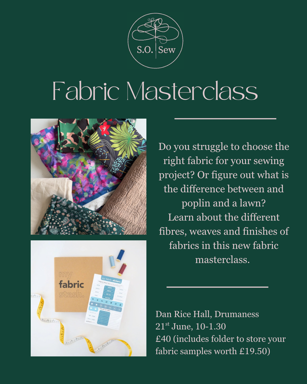 Fabric Masterclass 21st June